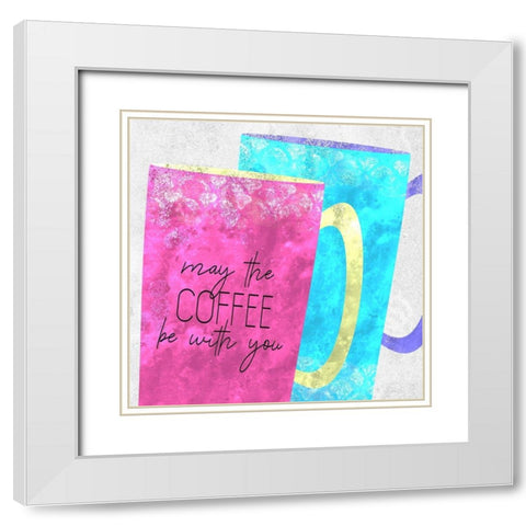 Coffee Time 6 White Modern Wood Framed Art Print with Double Matting by Kimberly, Allen