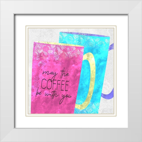 Coffee Time 6 White Modern Wood Framed Art Print with Double Matting by Kimberly, Allen