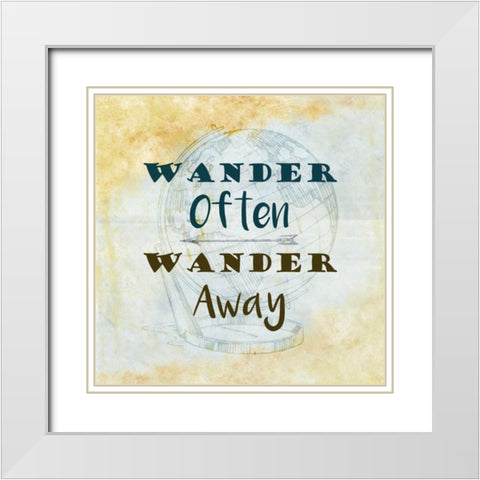 Wander 1 White Modern Wood Framed Art Print with Double Matting by Allen, Kimberly