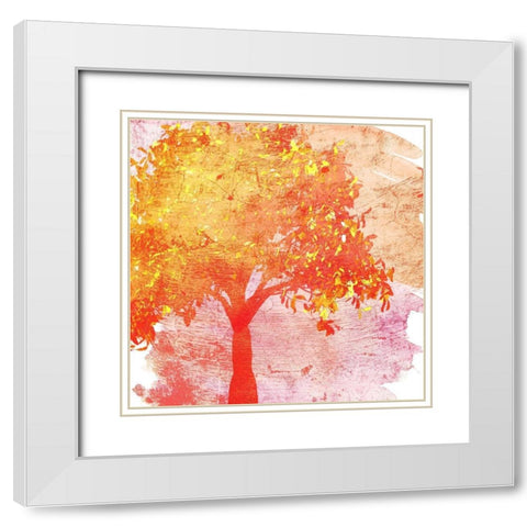 Bold Trees 1 White Modern Wood Framed Art Print with Double Matting by Kimberly, Allen
