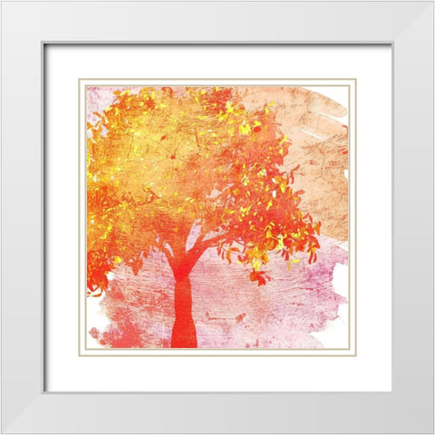 Bold Trees 1 White Modern Wood Framed Art Print with Double Matting by Kimberly, Allen