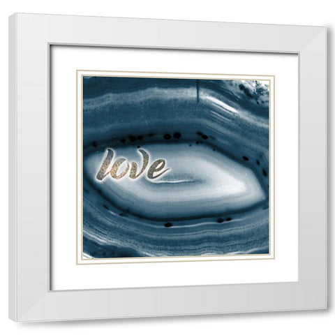 Agate 2 White Modern Wood Framed Art Print with Double Matting by Kimberly, Allen