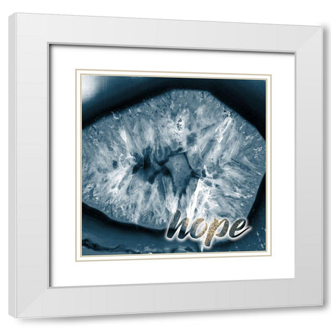Agate 3 White Modern Wood Framed Art Print with Double Matting by Kimberly, Allen