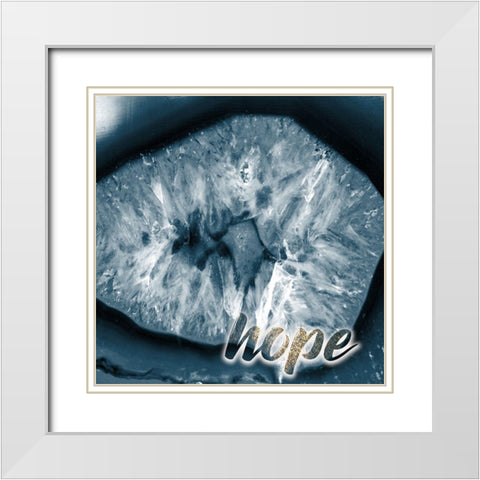Agate 3 White Modern Wood Framed Art Print with Double Matting by Kimberly, Allen