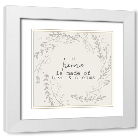 A Home 2 White Modern Wood Framed Art Print with Double Matting by Kimberly, Allen