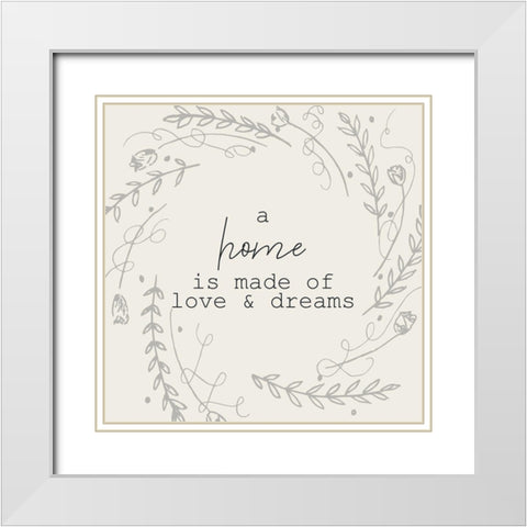 A Home 2 White Modern Wood Framed Art Print with Double Matting by Kimberly, Allen