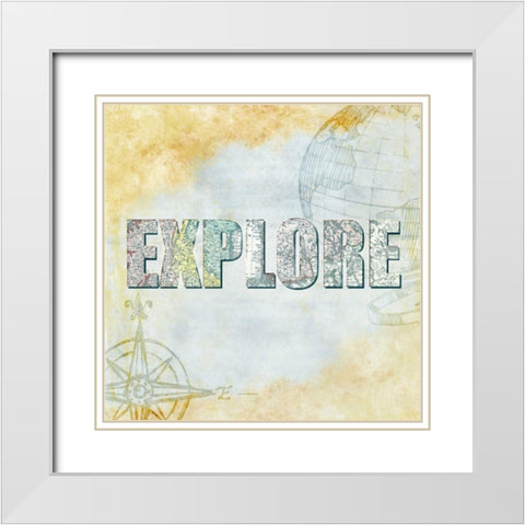 Wander 6 White Modern Wood Framed Art Print with Double Matting by Allen, Kimberly