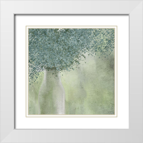 Spotted Vase White Modern Wood Framed Art Print with Double Matting by Kimberly, Allen