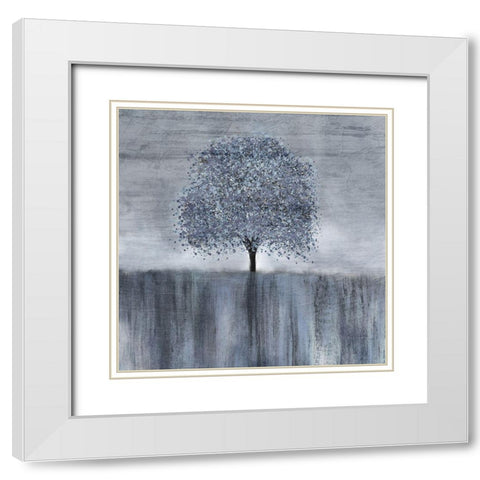 Spotted Tree White Modern Wood Framed Art Print with Double Matting by Kimberly, Allen