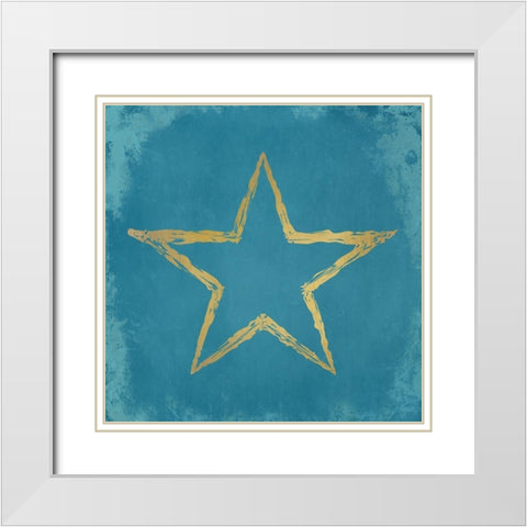 In the Stars 3 White Modern Wood Framed Art Print with Double Matting by Kimberly, Allen