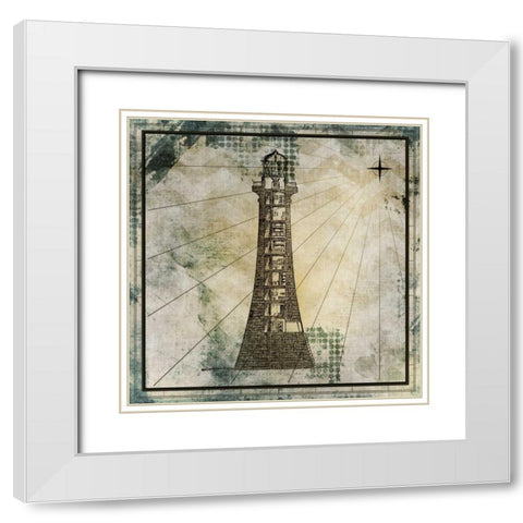 Nautical Gold 2 White Modern Wood Framed Art Print with Double Matting by Allen, Kimberly