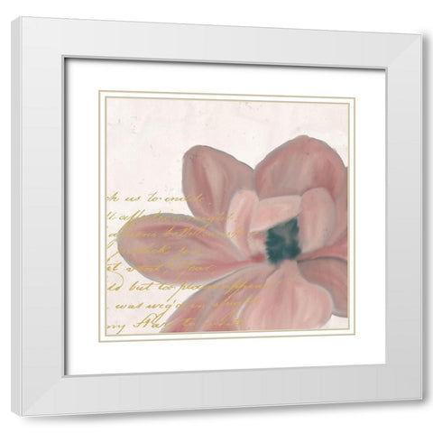 Magnolia 2 White Modern Wood Framed Art Print with Double Matting by Kimberly, Allen