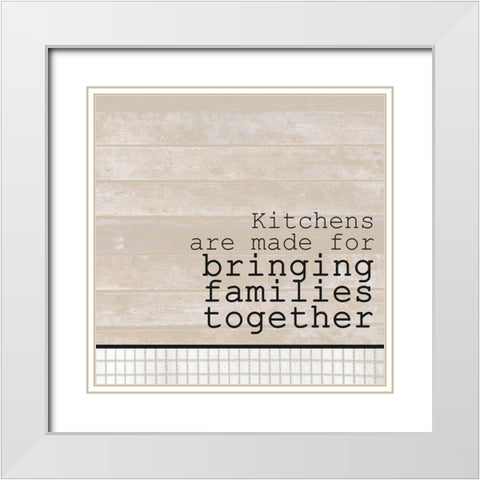 Kitchens White Modern Wood Framed Art Print with Double Matting by Kimberly, Allen