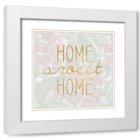 HOME sweet HOME White Modern Wood Framed Art Print with Double Matting by Kimberly, Allen