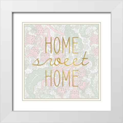 HOME sweet HOME White Modern Wood Framed Art Print with Double Matting by Kimberly, Allen