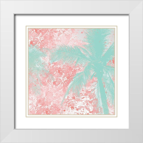 Palm Tree 2 White Modern Wood Framed Art Print with Double Matting by Kimberly, Allen