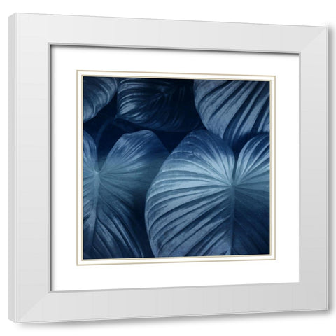 Tropic Indigo White Modern Wood Framed Art Print with Double Matting by Kimberly, Allen