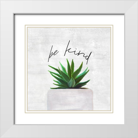 Be Brave 2 White Modern Wood Framed Art Print with Double Matting by Kimberly, Allen