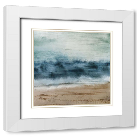 At the Sea White Modern Wood Framed Art Print with Double Matting by Kimberly, Allen
