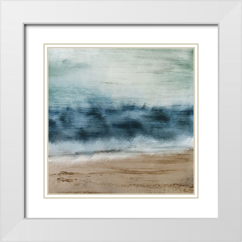 At the Sea White Modern Wood Framed Art Print with Double Matting by Kimberly, Allen