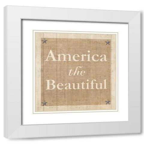Americana 4 White Modern Wood Framed Art Print with Double Matting by Allen, Kimberly