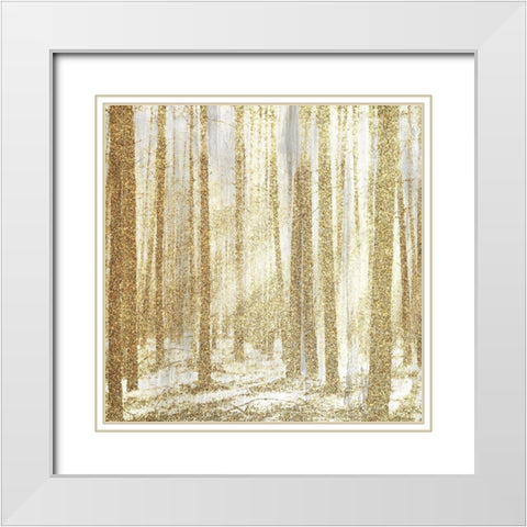 Forest of Gold 1 White Modern Wood Framed Art Print with Double Matting by Kimberly, Allen