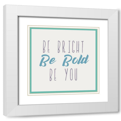 Bright and Silly 1 White Modern Wood Framed Art Print with Double Matting by Kimberly, Allen