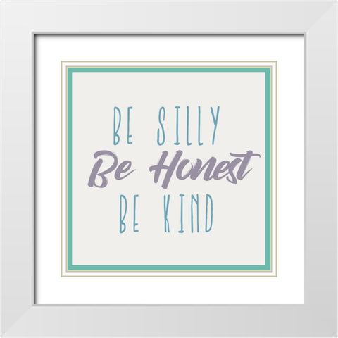 Bright and Silly 2 White Modern Wood Framed Art Print with Double Matting by Kimberly, Allen