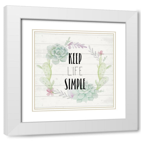 Simple Life A White Modern Wood Framed Art Print with Double Matting by Kimberly, Allen