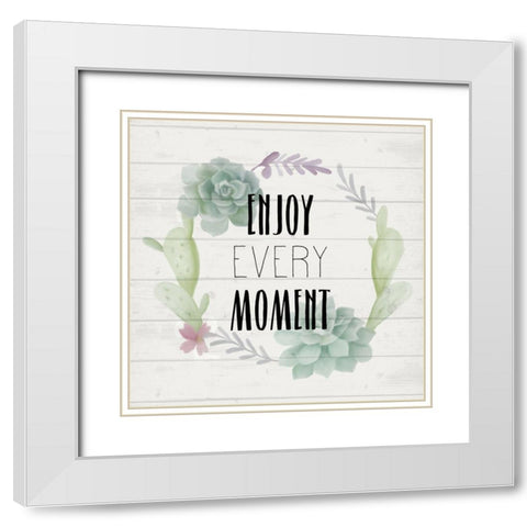 Simple Life B White Modern Wood Framed Art Print with Double Matting by Kimberly, Allen