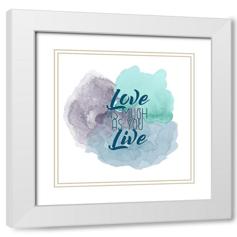 Laugh Love 2 White Modern Wood Framed Art Print with Double Matting by Kimberly, Allen