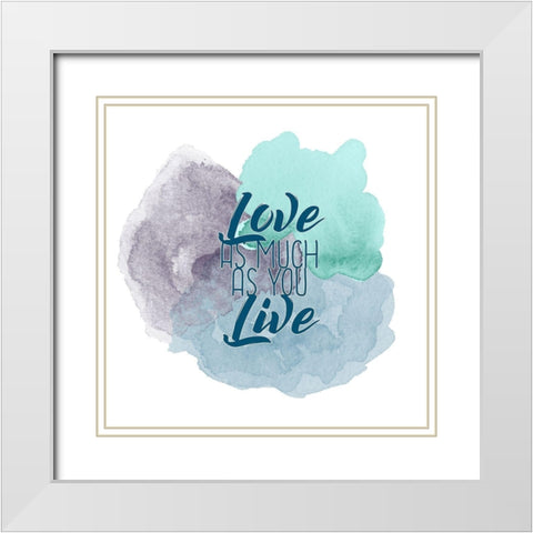 Laugh Love 2 White Modern Wood Framed Art Print with Double Matting by Kimberly, Allen