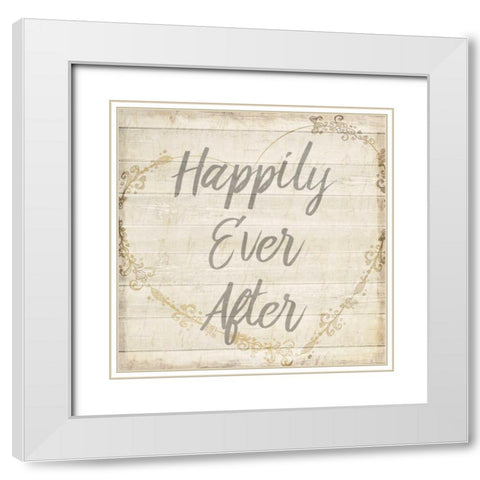 Happily Ever After Grey White Modern Wood Framed Art Print with Double Matting by Allen, Kimberly