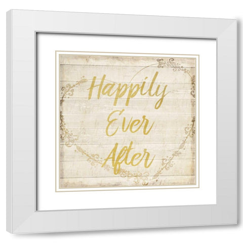 Happily Ever After White Modern Wood Framed Art Print with Double Matting by Allen, Kimberly