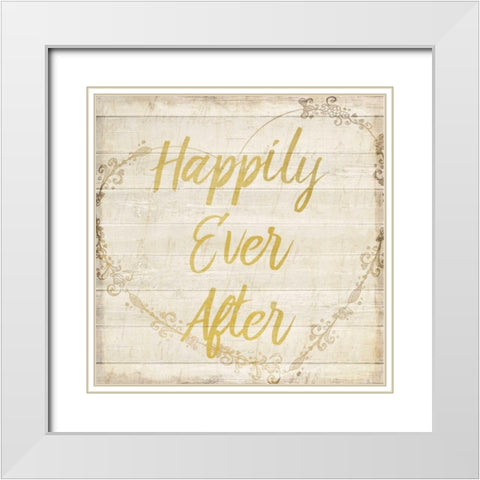 Happily Ever After White Modern Wood Framed Art Print with Double Matting by Allen, Kimberly