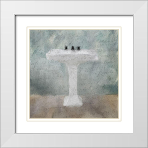 Vintage Tub 2 White Modern Wood Framed Art Print with Double Matting by Kimberly, Allen
