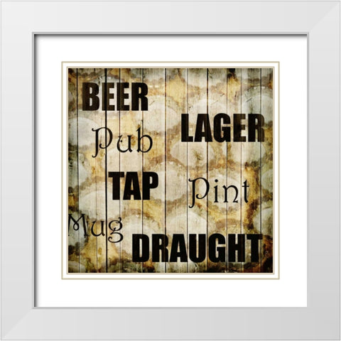 Man Cave 1 White Modern Wood Framed Art Print with Double Matting by Allen, Kimberly