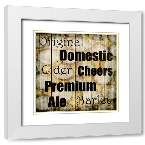 Man Cave 2 White Modern Wood Framed Art Print with Double Matting by Allen, Kimberly