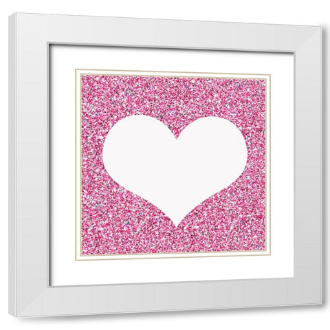 Sparkle 3 White Modern Wood Framed Art Print with Double Matting by Kimberly, Allen
