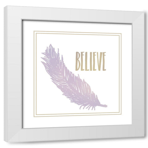 Hope is a Thing 3 White Modern Wood Framed Art Print with Double Matting by Kimberly, Allen