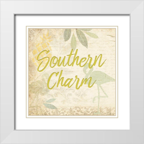 Southern Charm 4 White Modern Wood Framed Art Print with Double Matting by Allen, Kimberly