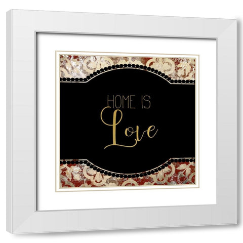 My Heart 4 White Modern Wood Framed Art Print with Double Matting by Kimberly, Allen