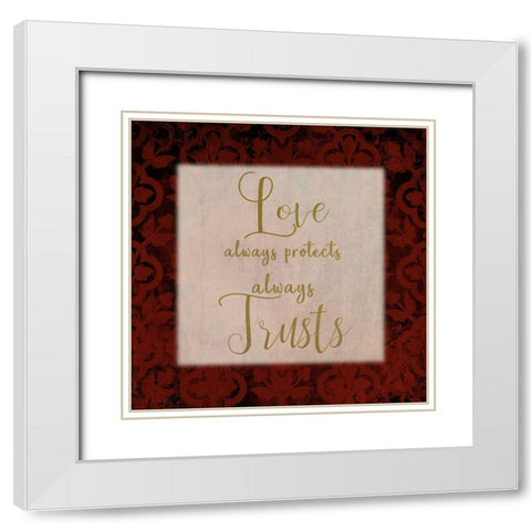 Love and Home 4 White Modern Wood Framed Art Print with Double Matting by Kimberly, Allen