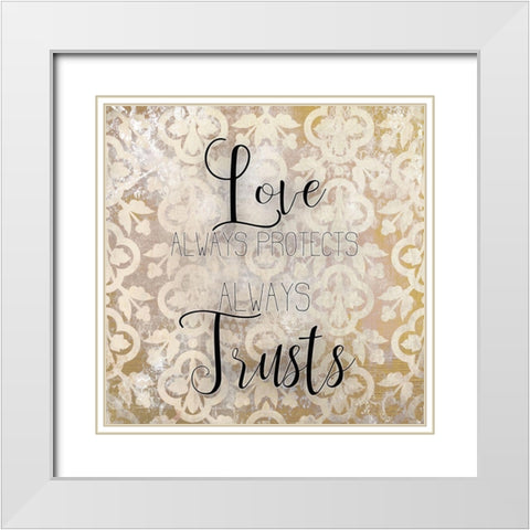 My Heart 6 White Modern Wood Framed Art Print with Double Matting by Kimberly, Allen