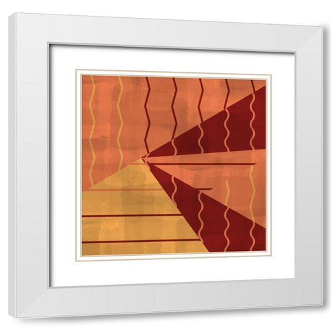 Mixed Square 1 White Modern Wood Framed Art Print with Double Matting by Kimberly, Allen