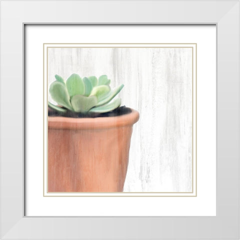 Copper Pot 1 White Modern Wood Framed Art Print with Double Matting by Kimberly, Allen