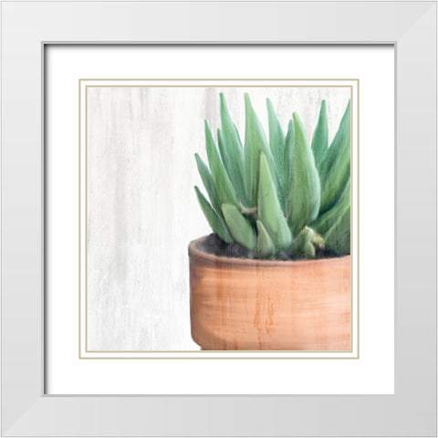 Copper Pot 2 White Modern Wood Framed Art Print with Double Matting by Kimberly, Allen