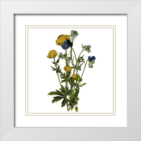 Family Gathers 14 White Modern Wood Framed Art Print with Double Matting by Kimberly, Allen