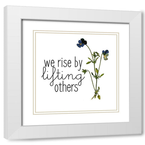 Family Gathers 11 White Modern Wood Framed Art Print with Double Matting by Kimberly, Allen