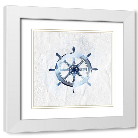 Blue Sea 2 White Modern Wood Framed Art Print with Double Matting by Kimberly, Allen